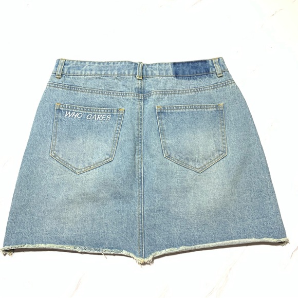 Noisy May Light Blue Jean Mini Skirt Size Small - Picture 7 of 12